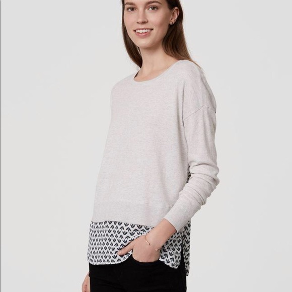 loft gray sweater